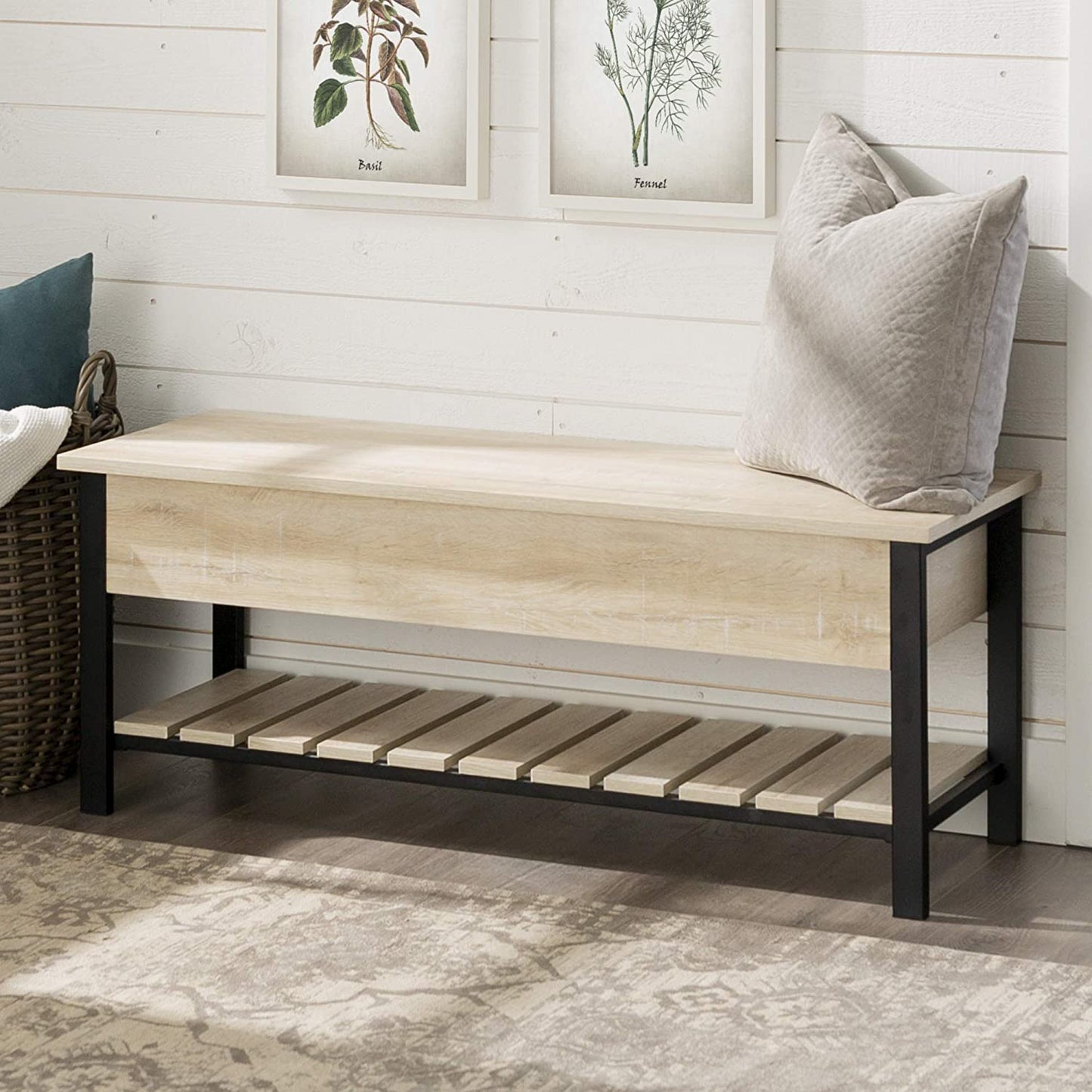 Benches: Lift Top Entry Bench with Bottom Rack