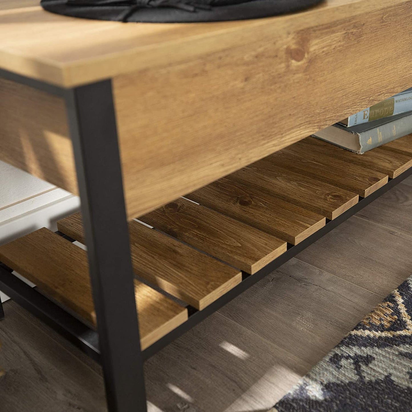 Benches: Lift Top Entry Bench with Bottom Rack
