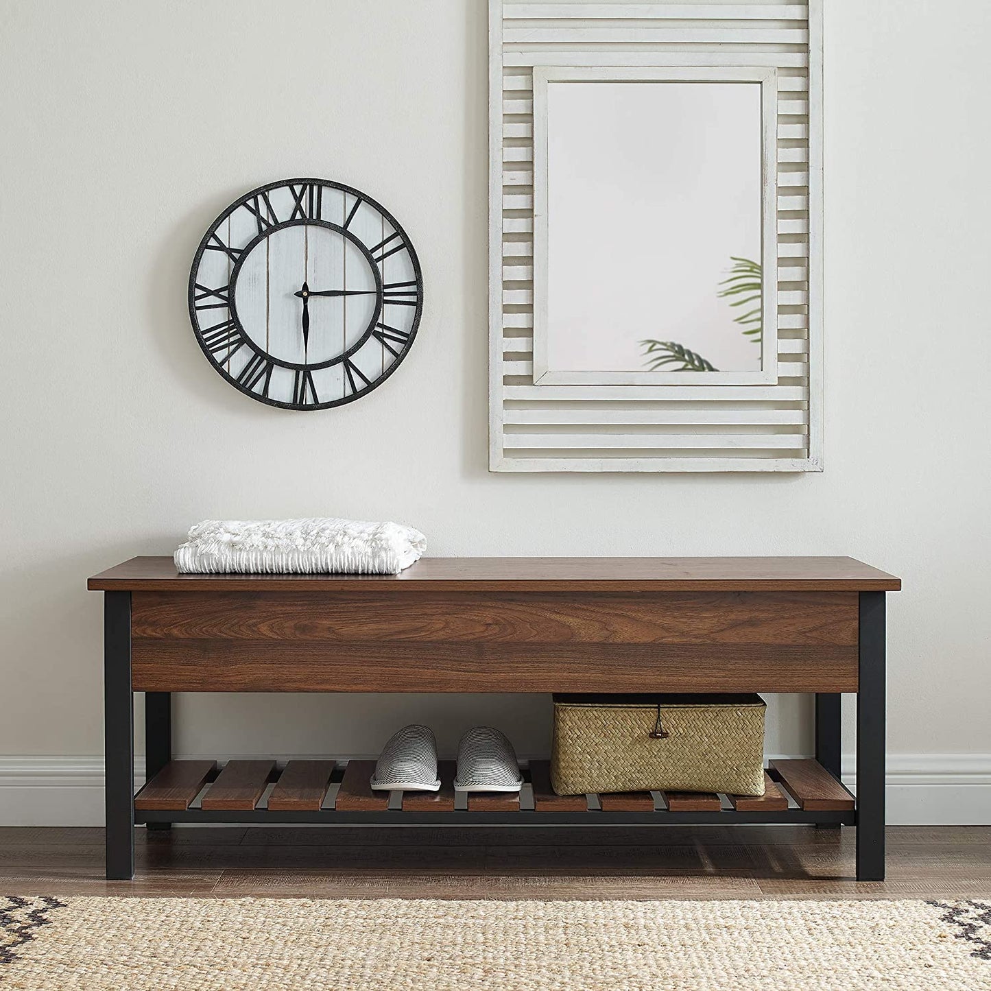Benches: Lift Top Entry Bench with Bottom Rack