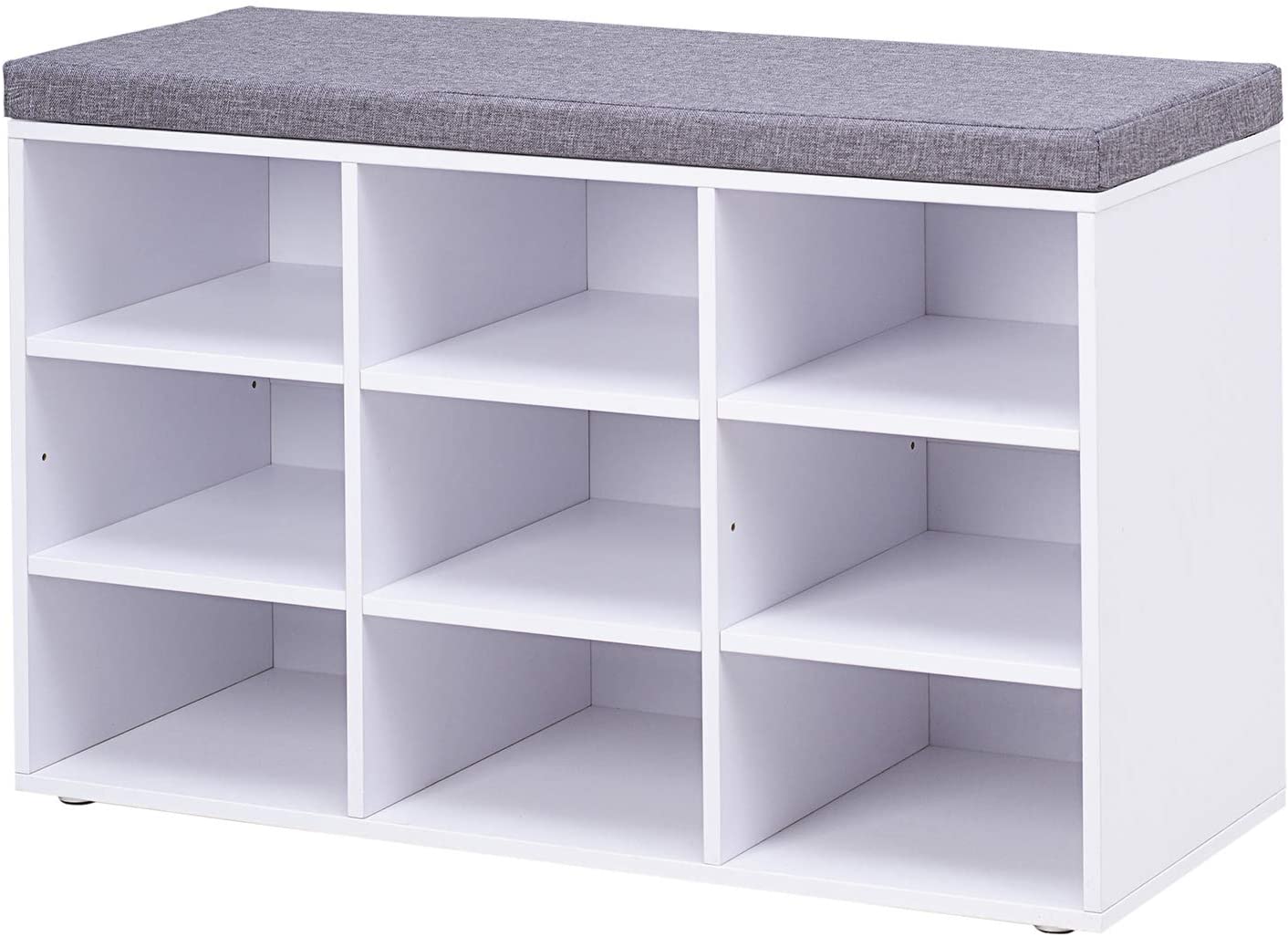Benches Multifunctional Shoe Organizer Bench for Entryway, Mudroom, Hallway, Closet and Garage, White