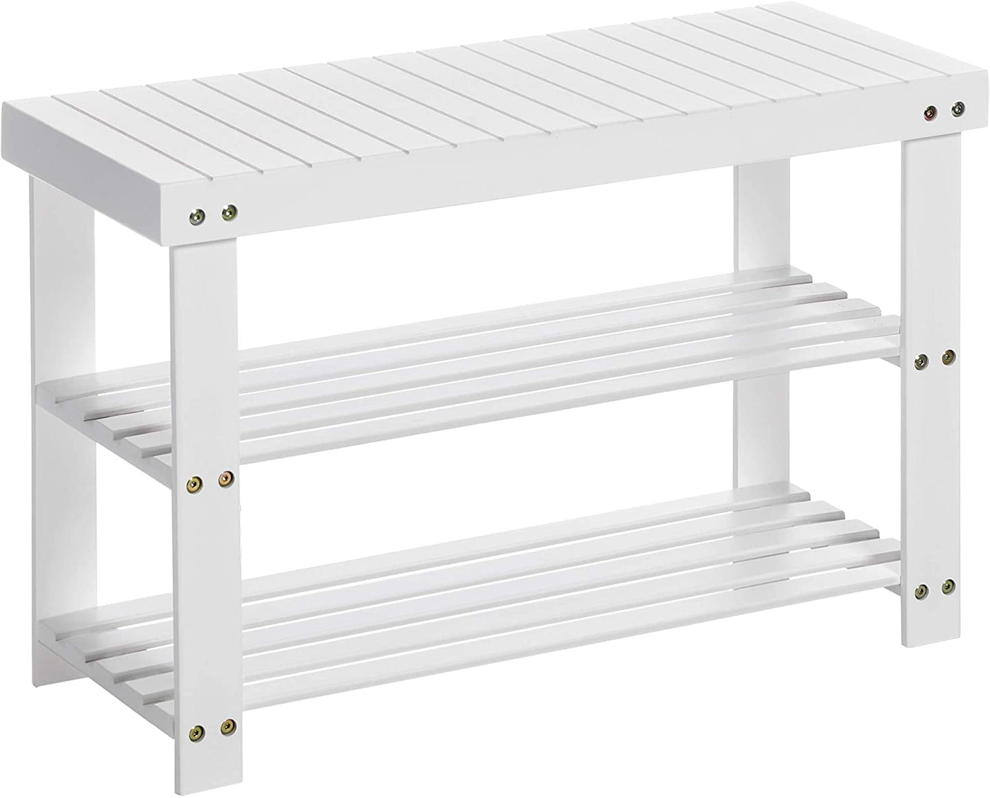 Benches : Shoe Rack Bench,3-Tier Bamboo Shoe Organizer,Storage Shelf Holds