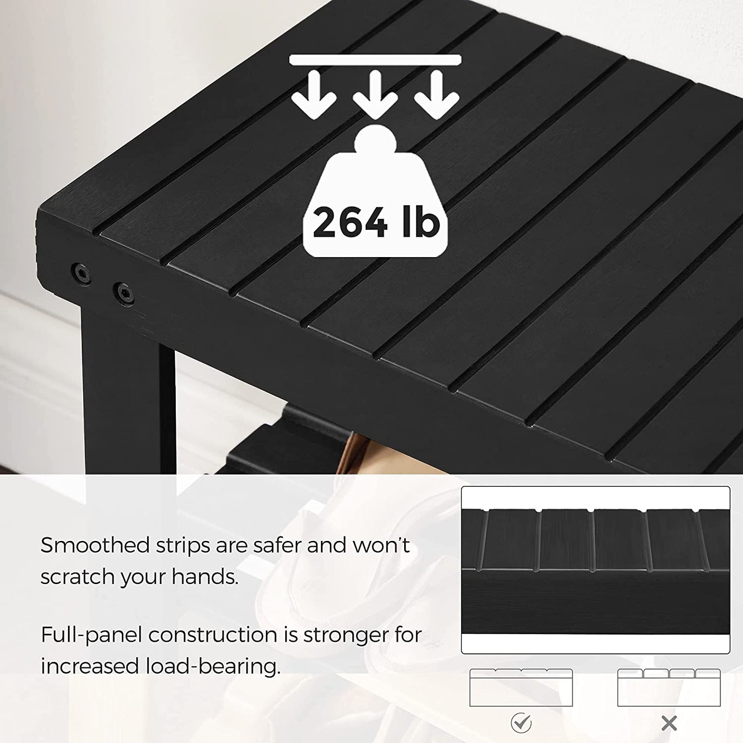 Benches : Shoe Rack Bench,3-Tier Bamboo Shoe Organizer,Storage Shelf Holds