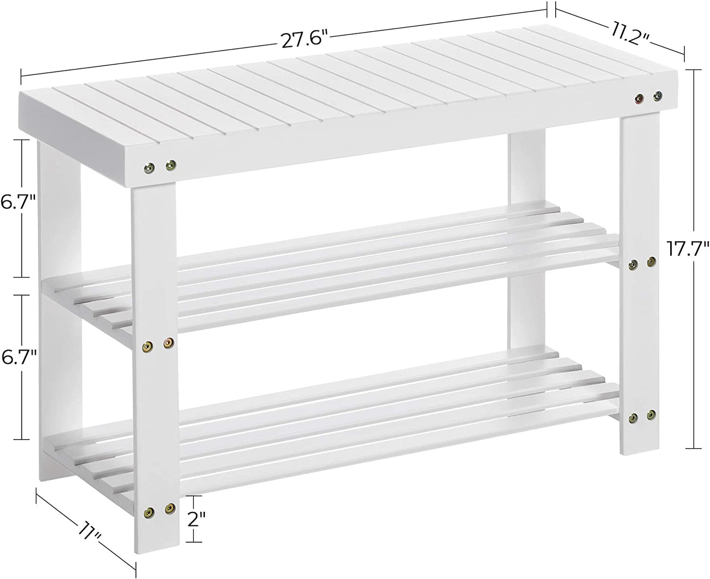 Benches : Shoe Rack Bench,3-Tier Bamboo Shoe Organizer,Storage Shelf Holds