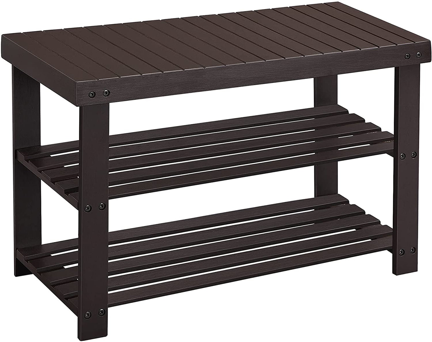 Benches : Shoe Rack Bench,3-Tier Bamboo Shoe Organizer,Storage Shelf Holds