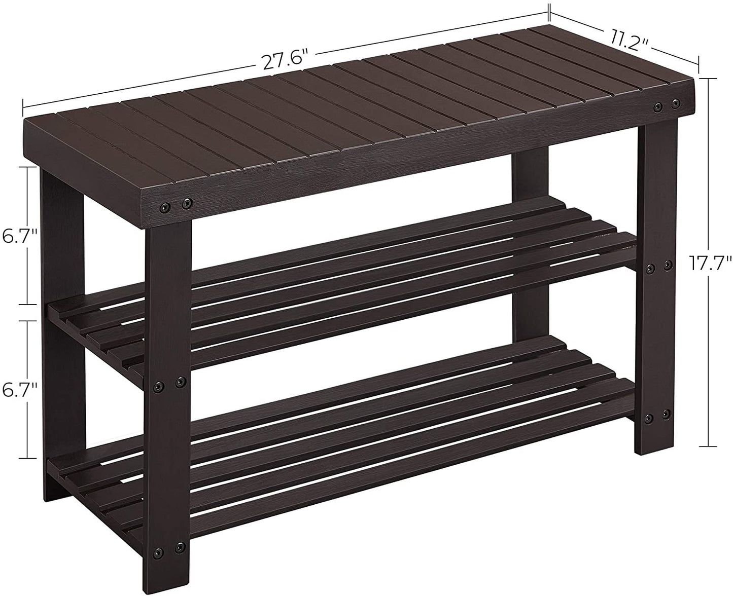 Benches : Shoe Rack Bench,3-Tier Bamboo Shoe Organizer,Storage Shelf Holds