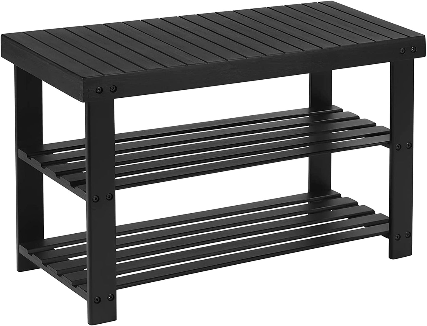 Benches : Shoe Rack Bench,3-Tier Bamboo Shoe Organizer,Storage Shelf Holds