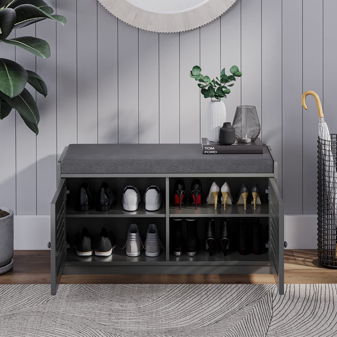 Benches Soft-Close Hinges - for Comfort & Style, Perfect for Entryway First Impression