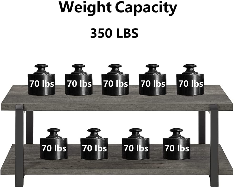 Benches: Storage Rustic Wood and Metal Shoe Rack Bench Seat, Grey