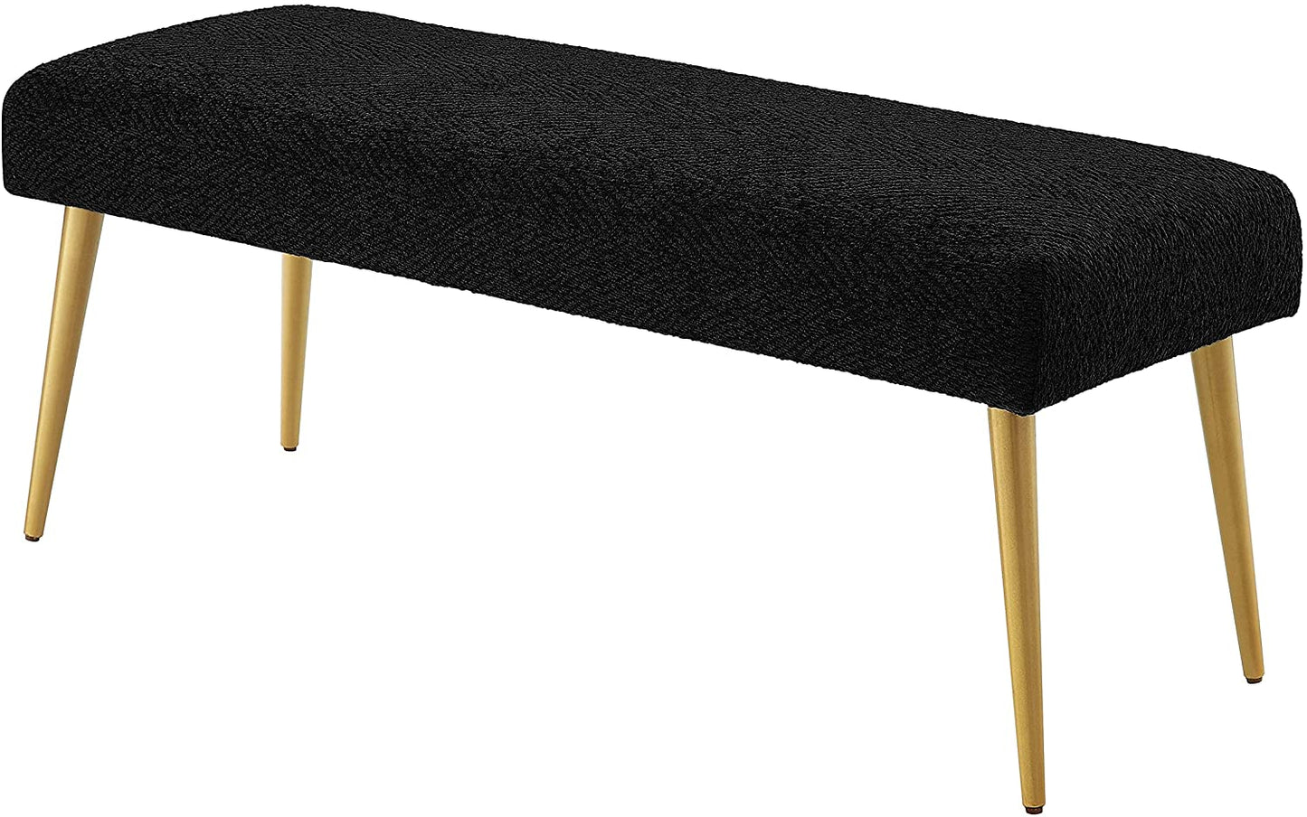 Benches : Upholstered Metal Legs Living Room Bench
