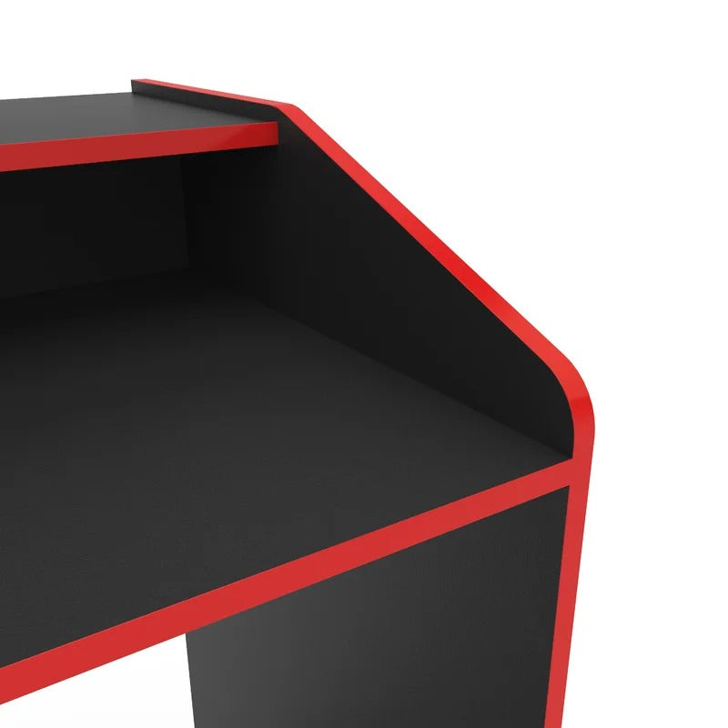 Computer Table: Black & Red 45.69'' Computer Desk