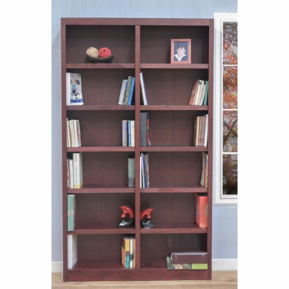 BookCase: Morgan Double Wide Wood Veneer Bookcase