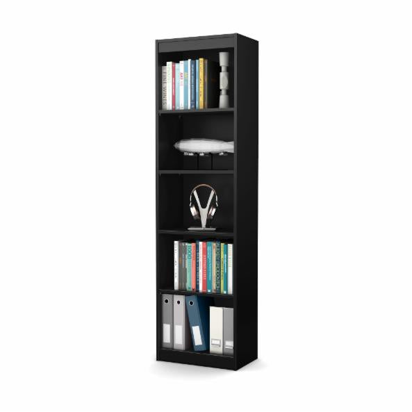 BookCase: Vennat 5-Shelf Narrow Bookcase