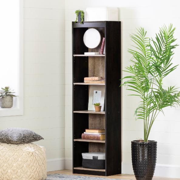 BookCase: Vennat 5-Shelf Narrow Bookcase