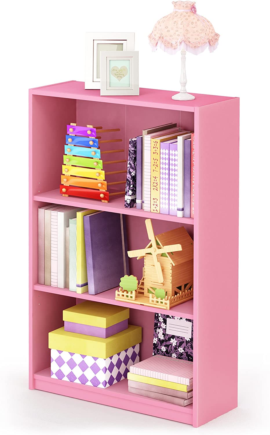 Bookshelf: 3-Tier Adjustable Shelf