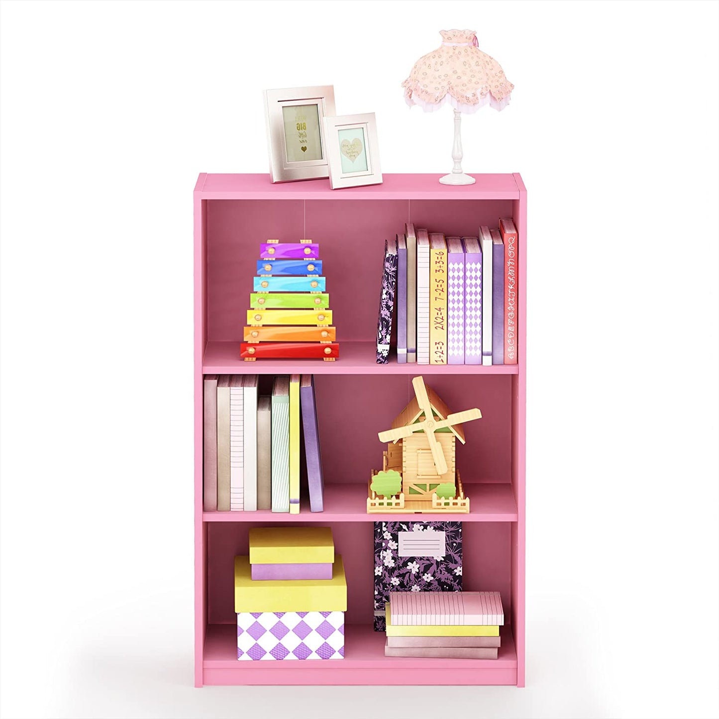 Bookshelf: 3-Tier Adjustable Shelf