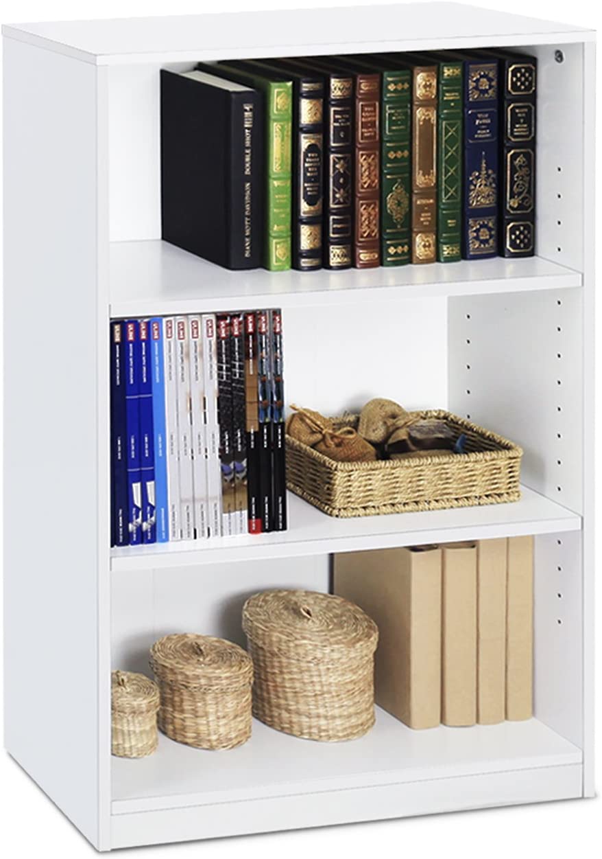 Bookshelf: 3-Tier Adjustable Shelf