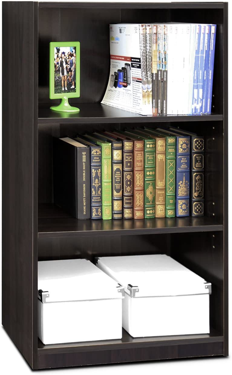 Bookshelf: 3-Tier Adjustable Shelf