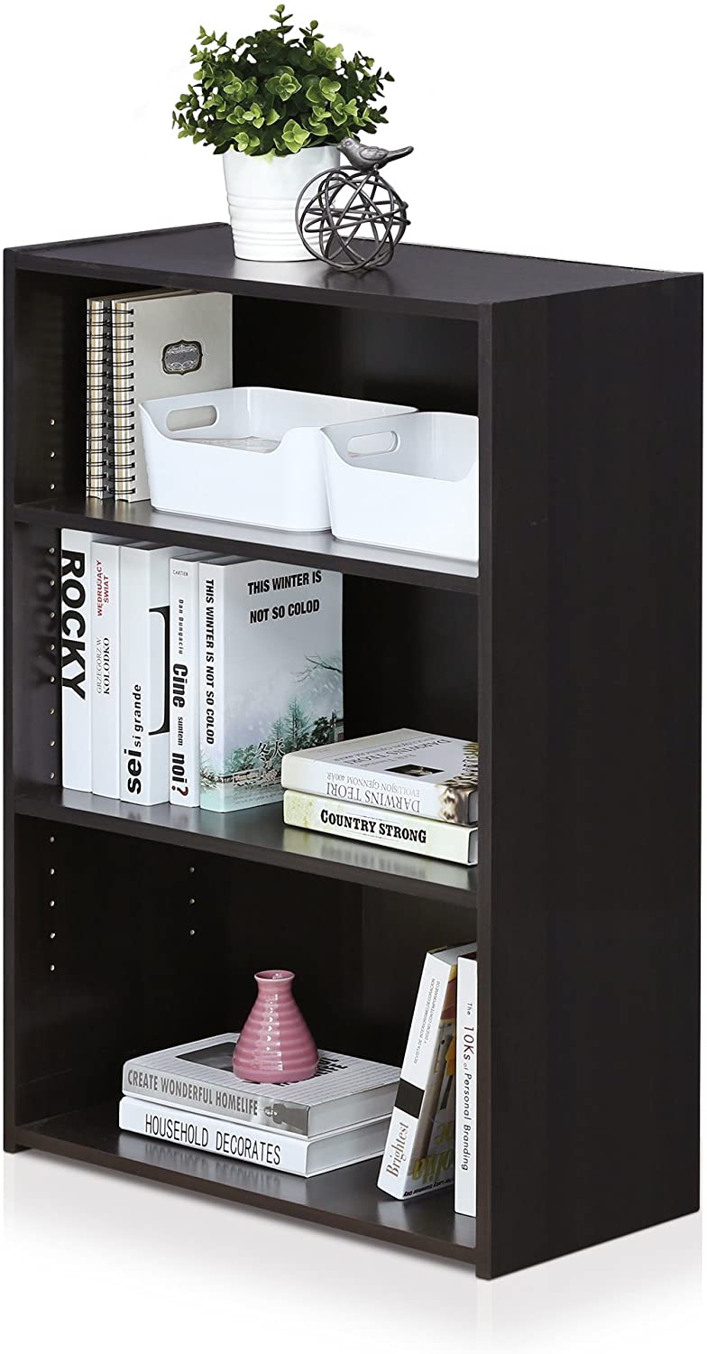 Bookshelf: 3-Tier Bookcase Storage Shelves