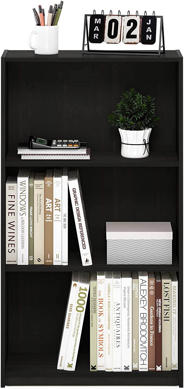 Bookshelf: 3-Tier Bookcase Storage Shelves