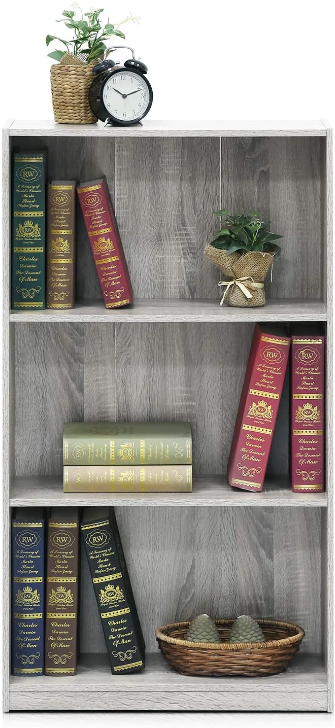 Bookshelf: 3-Tier Bookcase Storage Shelves