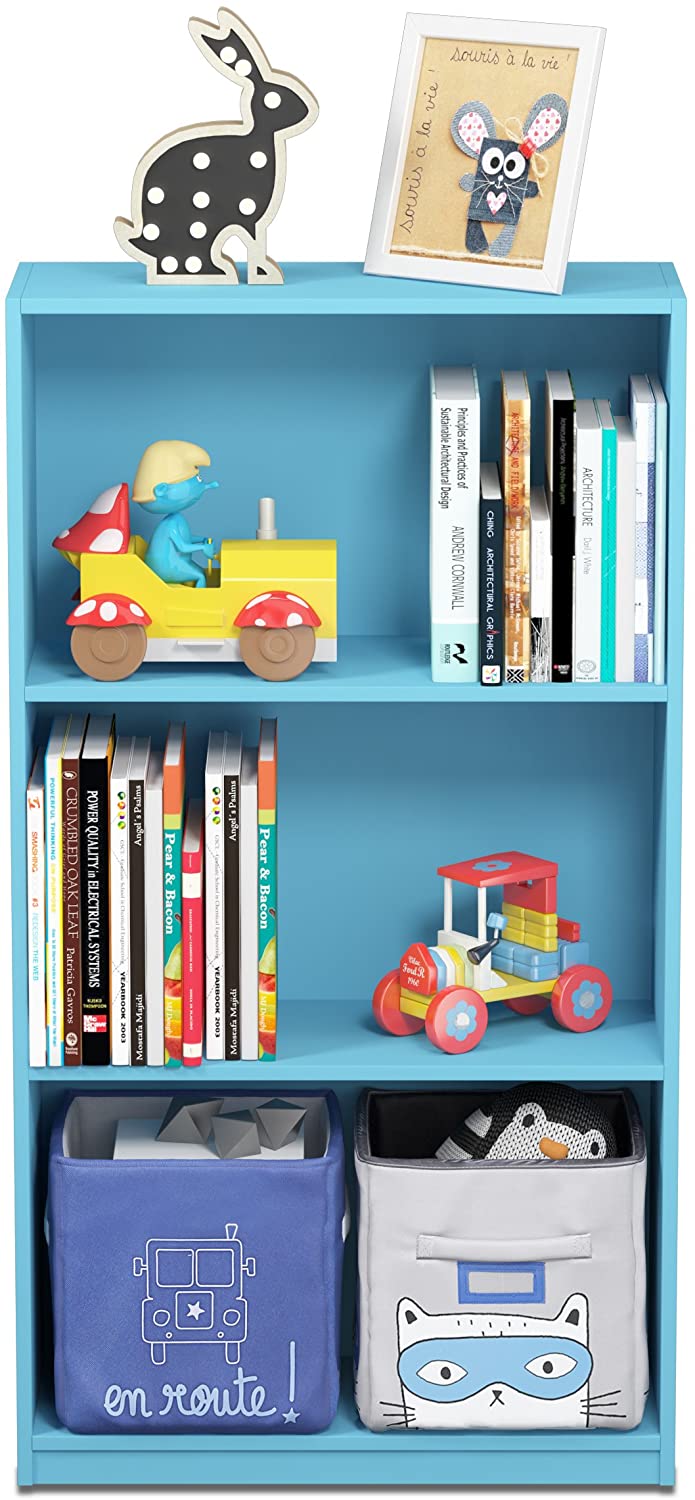 Bookshelf: 3-Tier Bookcase Storage Shelves
