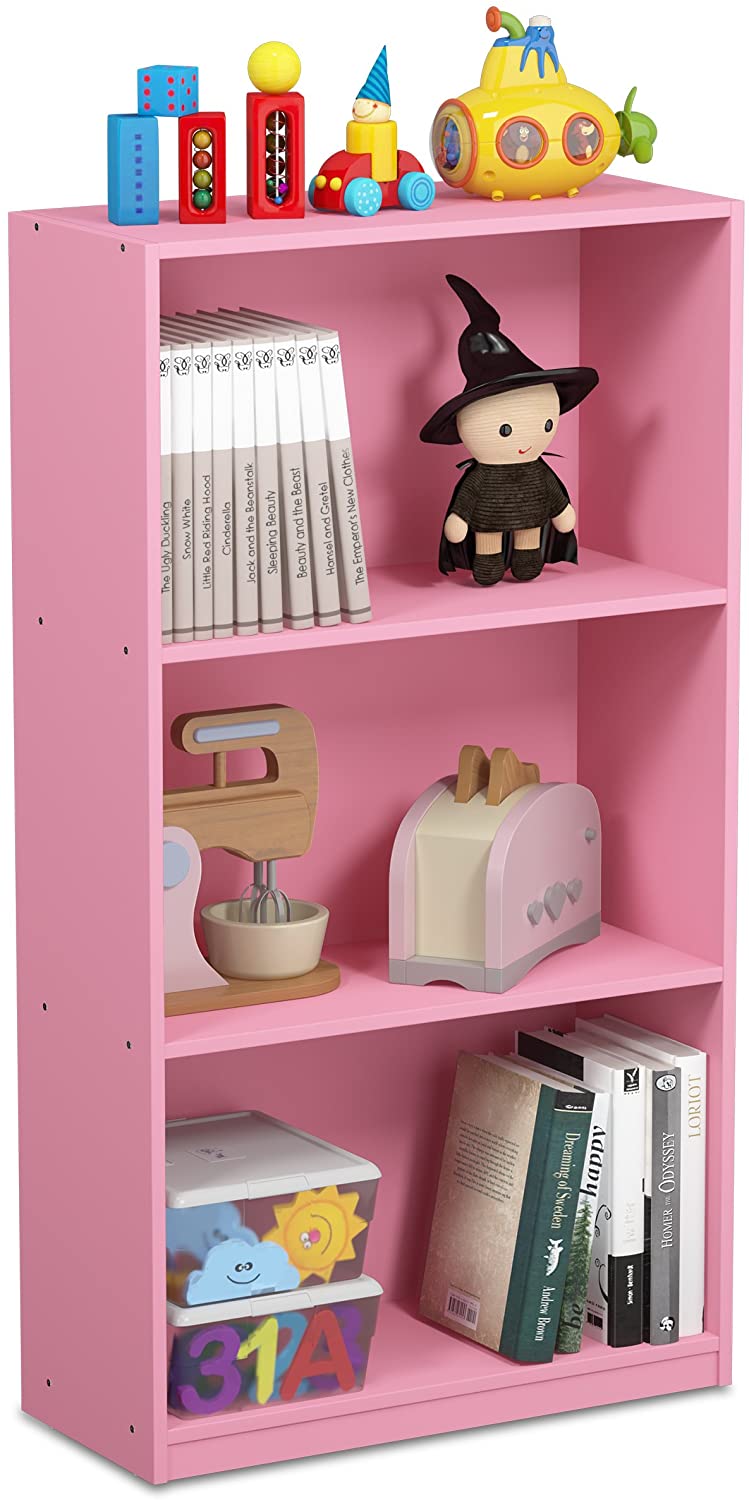 Bookshelf: 3-Tier Bookcase Storage Shelves