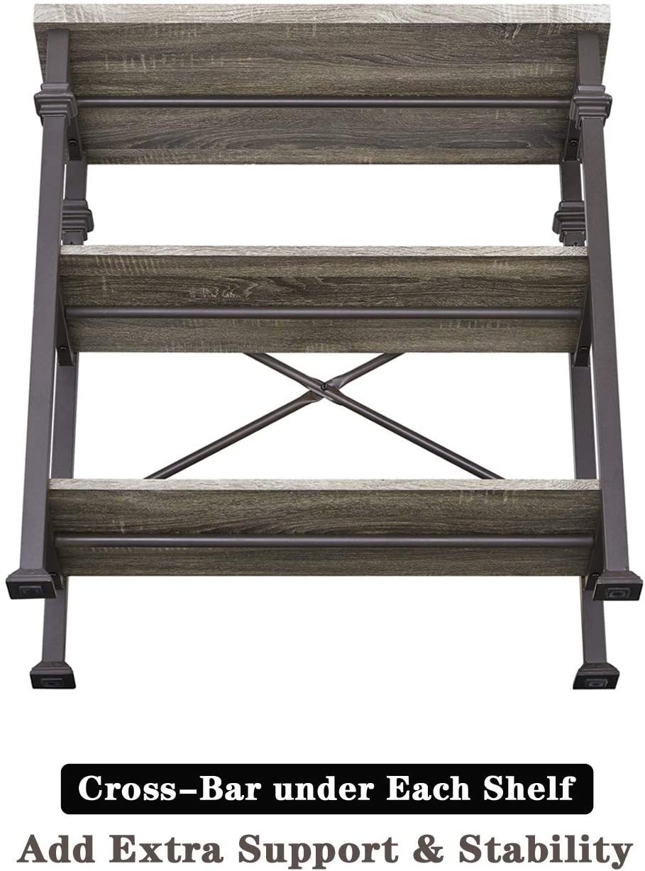 Bookshelf: 3-Tier Standing Storage Shelves