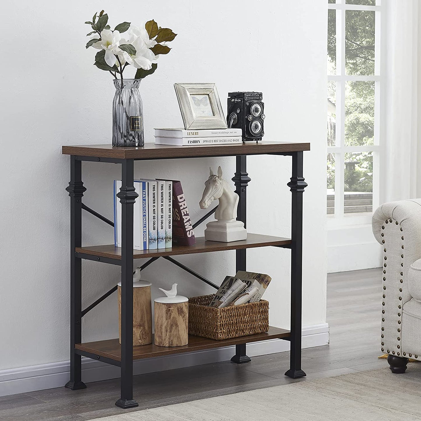 Bookshelf: 3-Tier Standing Storage Shelves