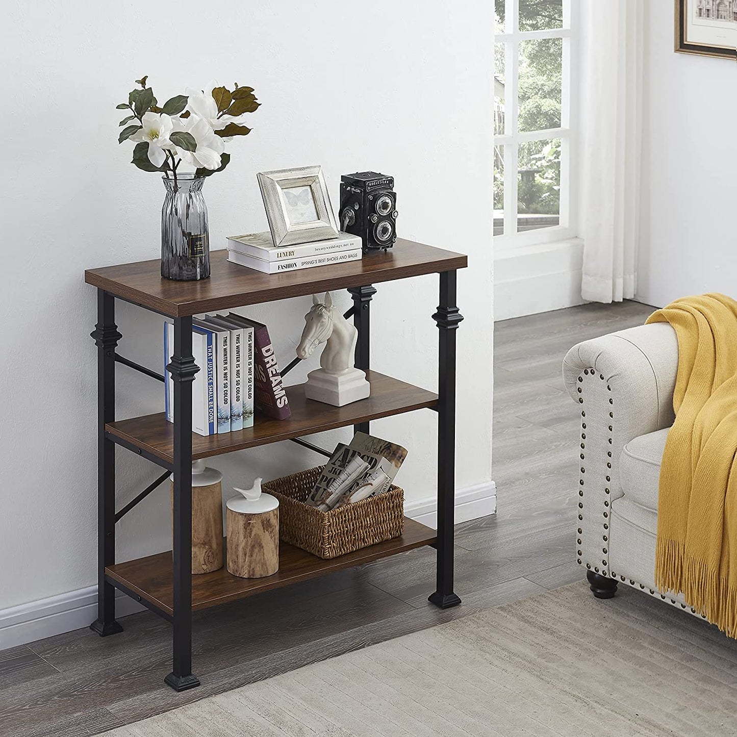 Bookshelf: 3-Tier Standing Storage Shelves