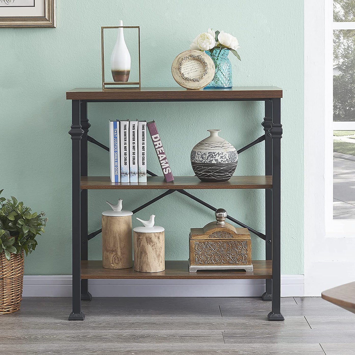Bookshelf: 3-Tier Standing Storage Shelves