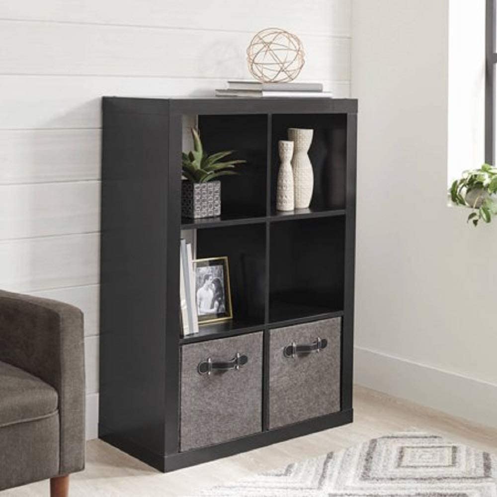Bookshelf: 4-Cube Storage Cabinet Organizer