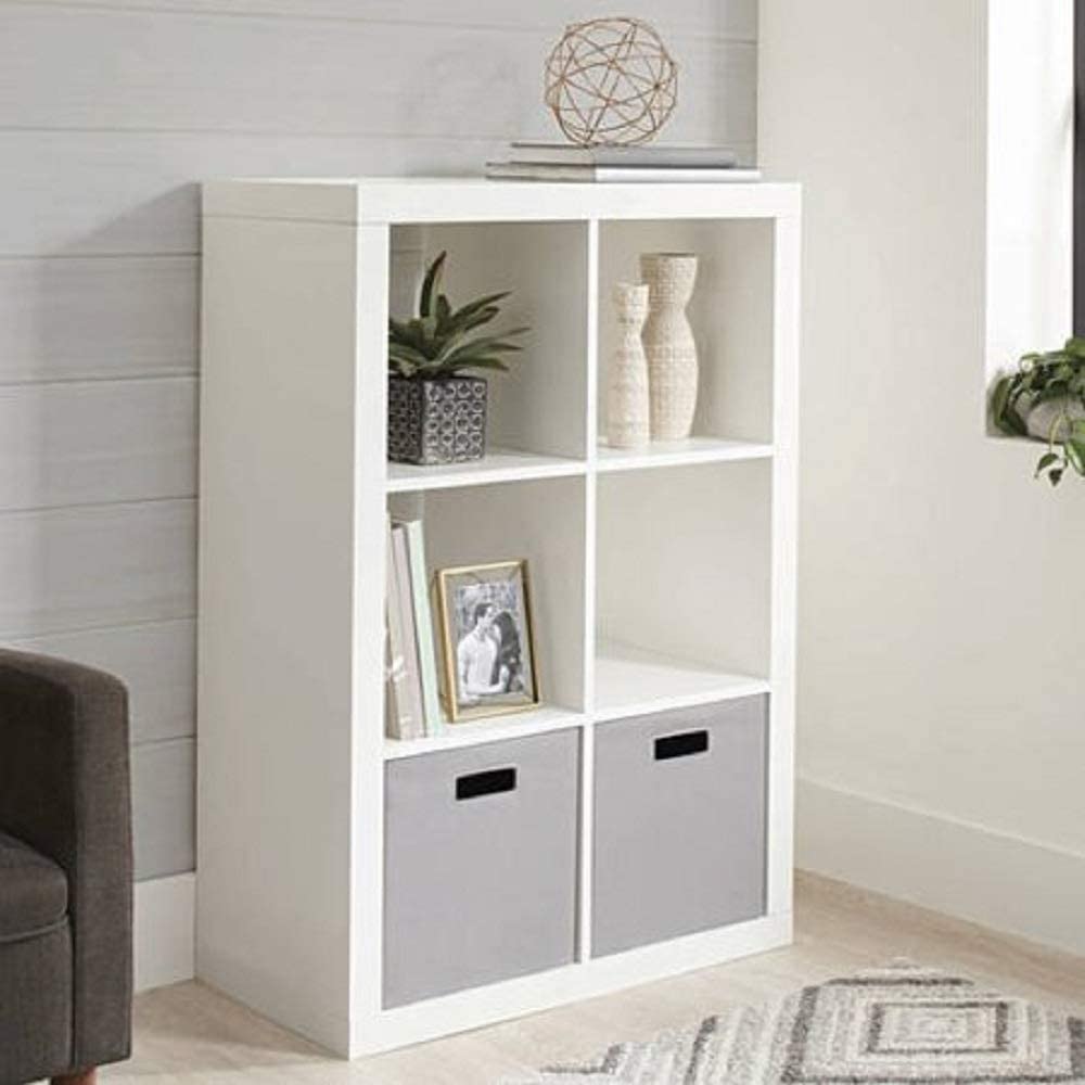 Bookshelf: 4-Cube Storage Cabinet Organizer