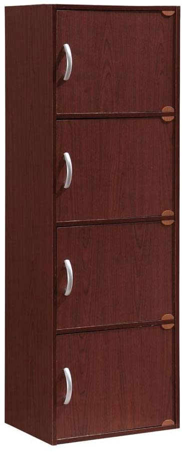 Bookshelf: 4-Shelf Bookcase Cabinet