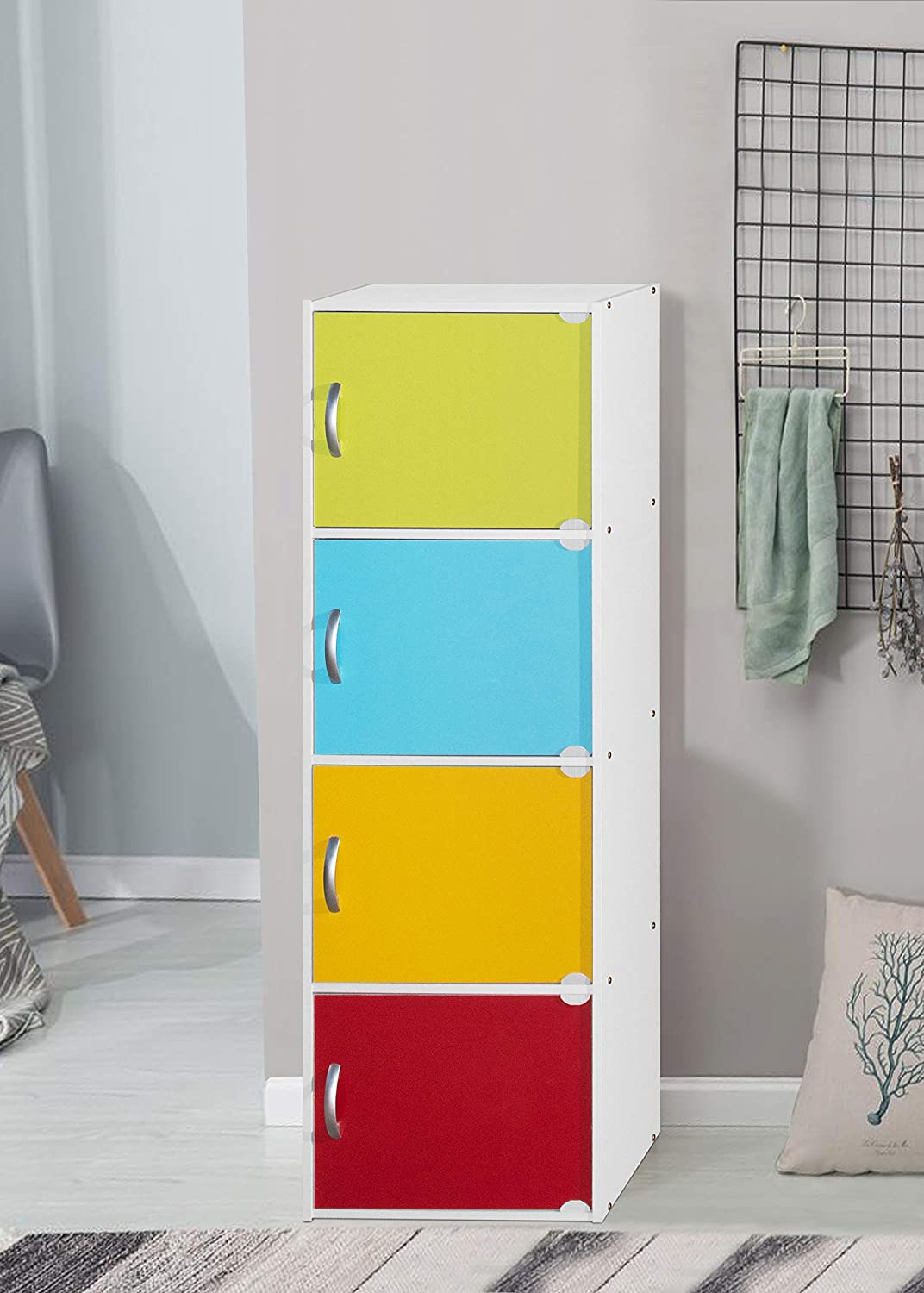 Bookshelf: 4-Shelf Bookcase Cabinet