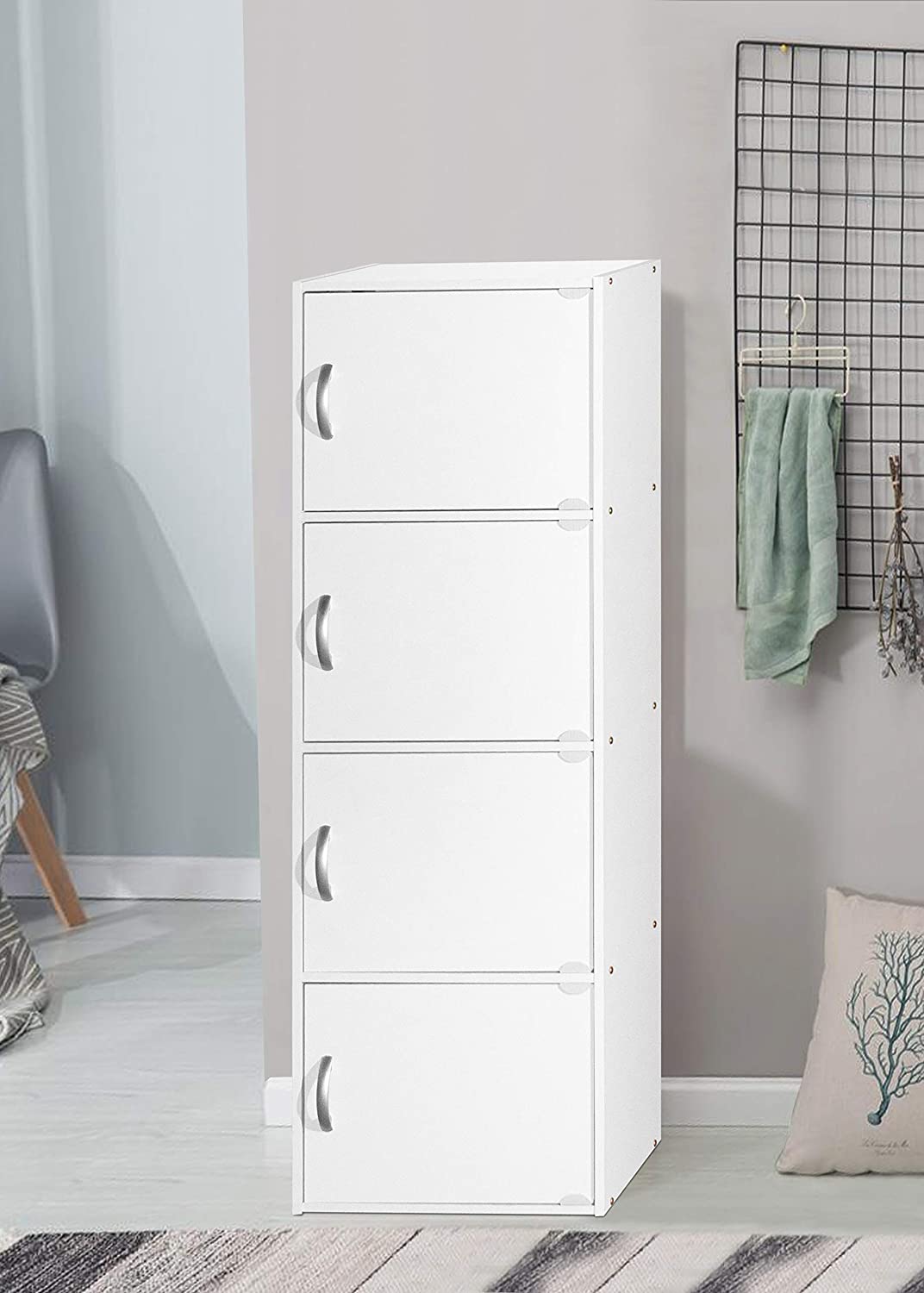 Bookshelf: 4-Shelf Bookcase Cabinet