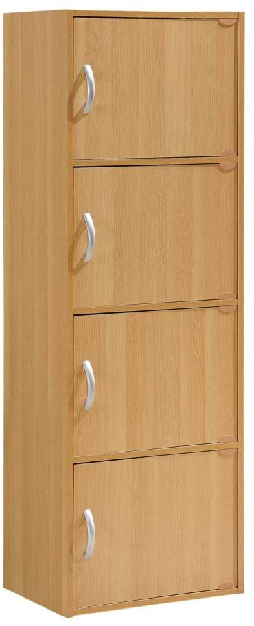 Bookshelf: 4-Shelf Bookcase Cabinet