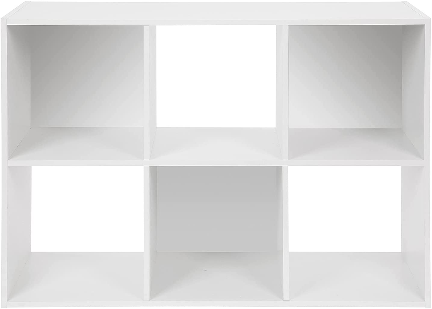 Bookshelf: 6 Tier Wooden Storage Cubes, Closet Cabinet Bookcase