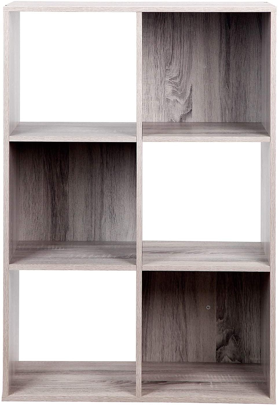 Bookshelf: 6 Tier Wooden Storage Cubes, Closet Cabinet Bookcase