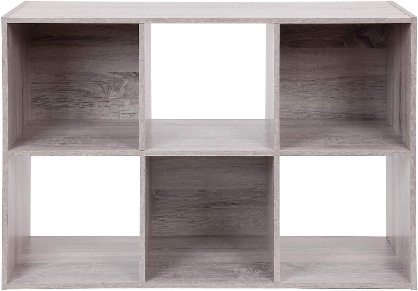 Bookshelf: 6 Tier Wooden Storage Cubes, Closet Cabinet Bookcase