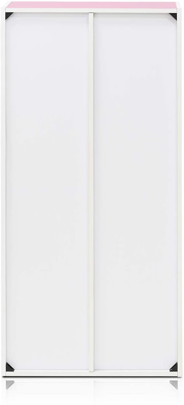 Bookshelf: 7-Cube Reversible Open Shelf, White/Pink