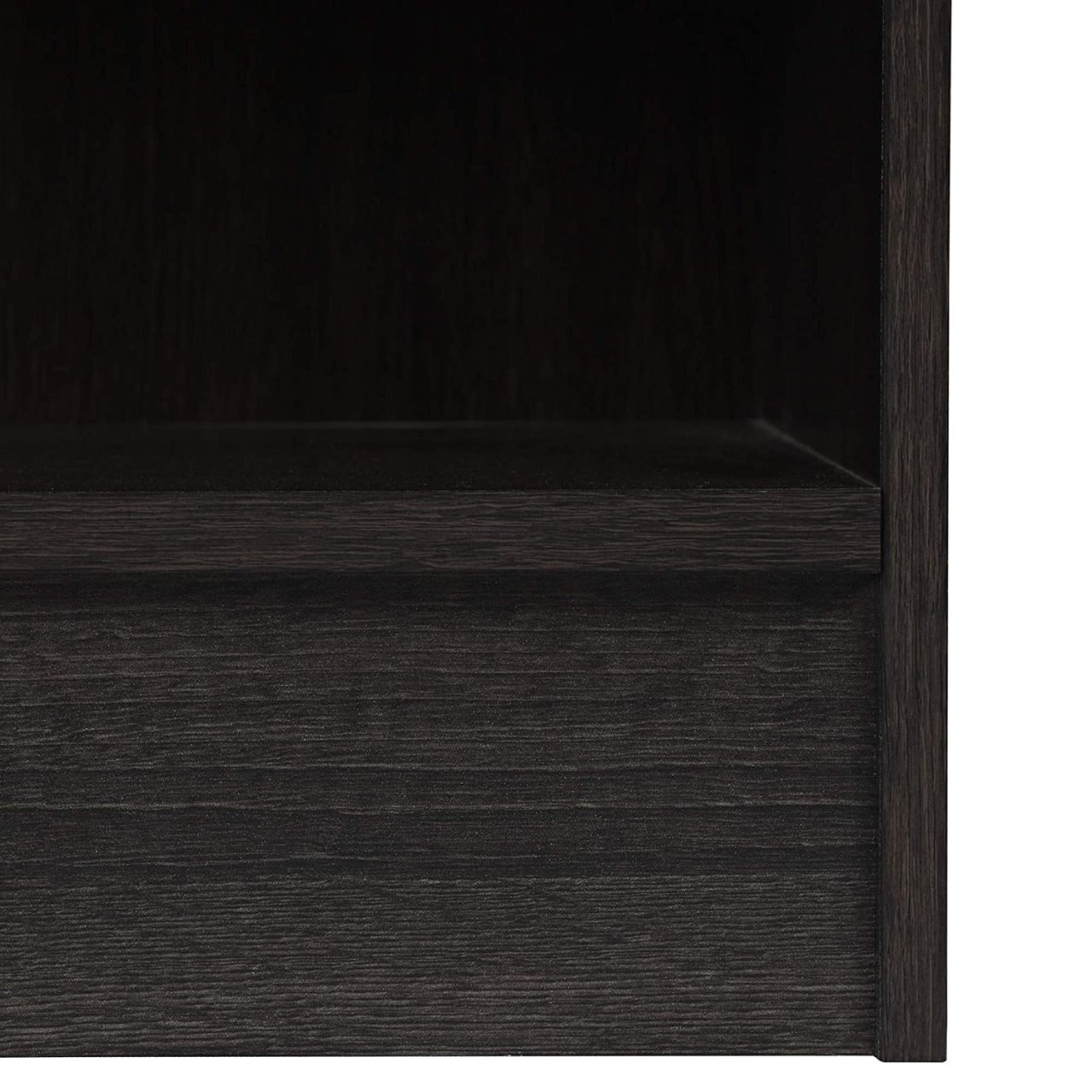 Bookshelf Black Wide 3-Shelf Bookcase