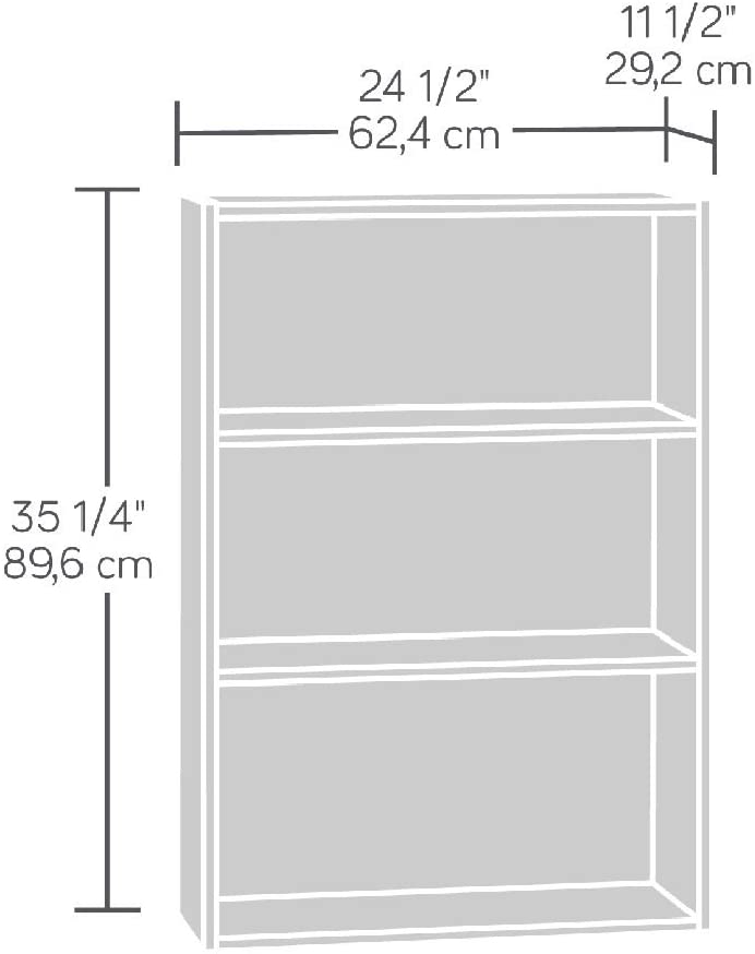 Bookshelf: Cherry finish 3-Shelf Bookcase
