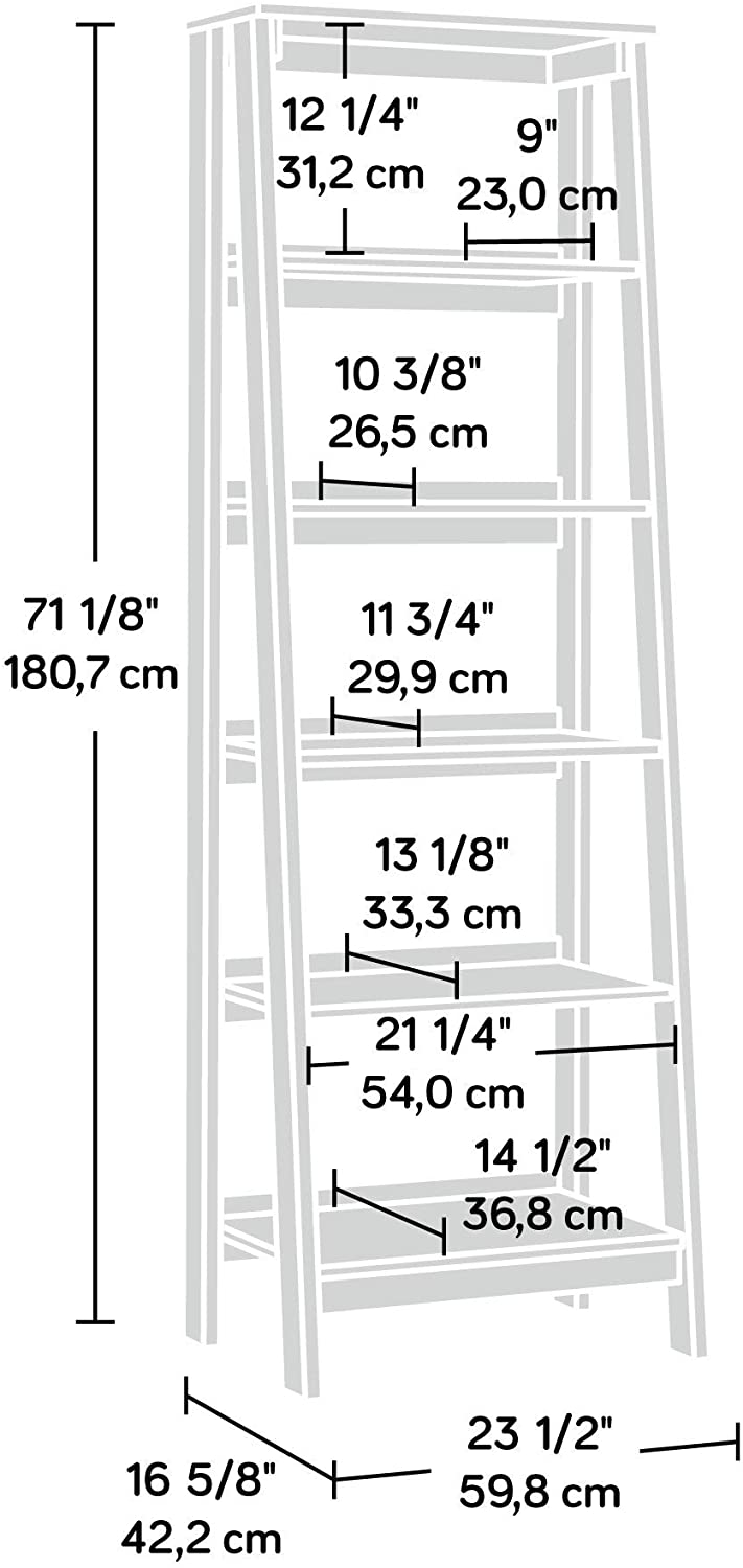 Bookshelf: Ladder Shaped 5-Shelf Bookcase