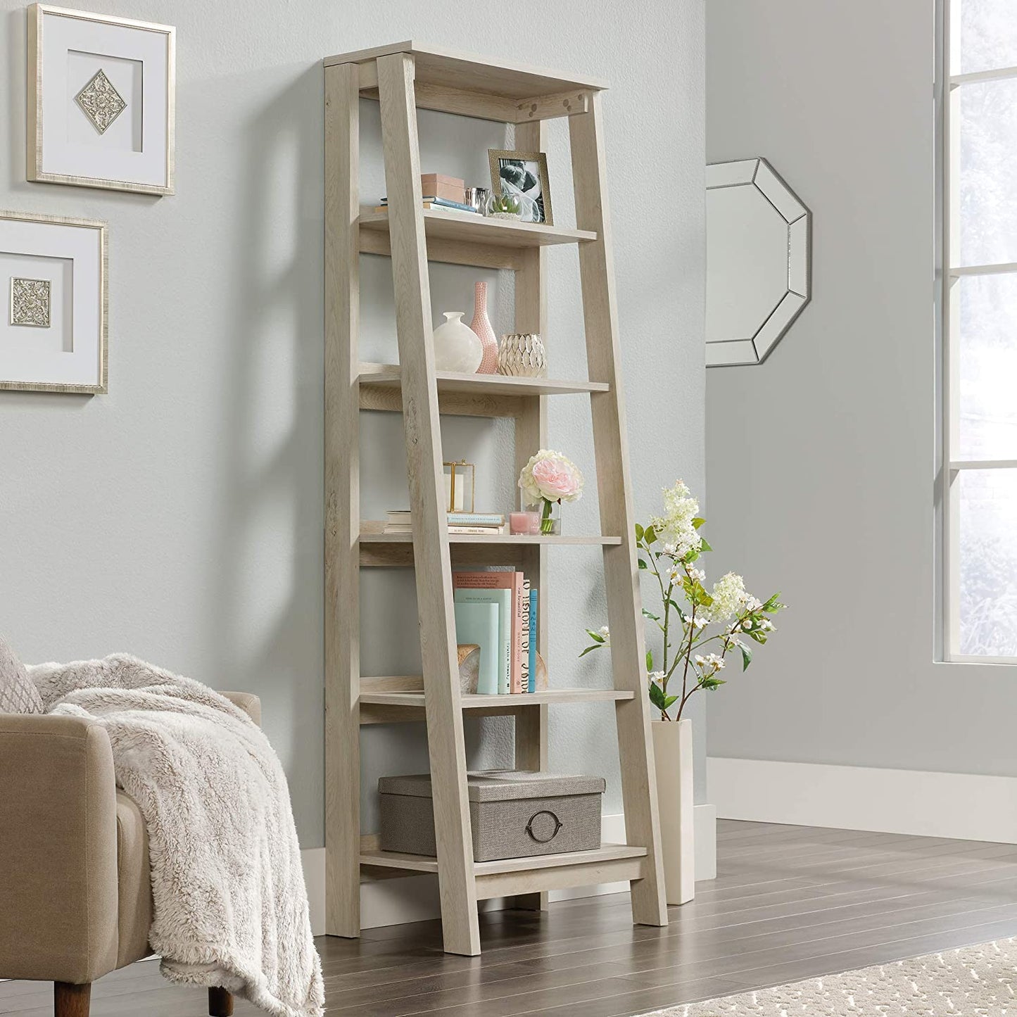 Bookshelf: Ladder Shaped 5-Shelf Bookcase