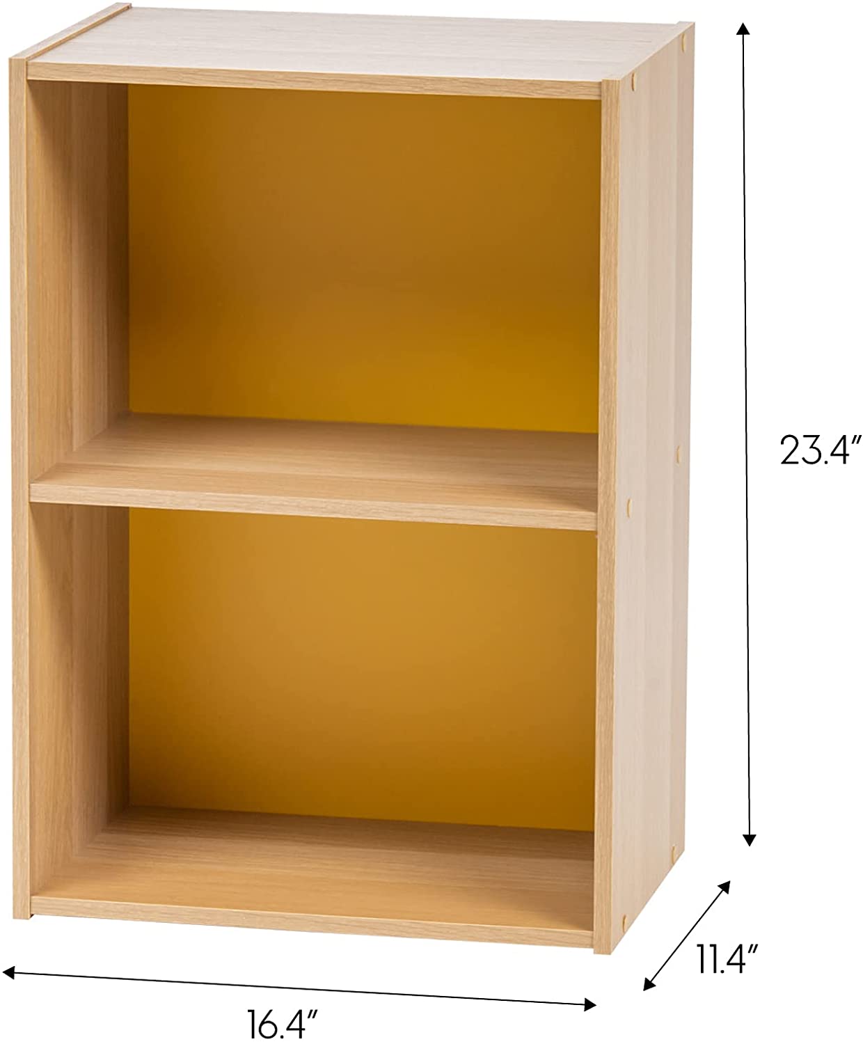 Bookshelf: Modern 2 Tier Shelf Small Bookcase