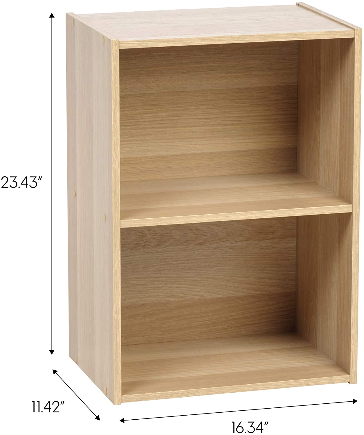 Bookshelf: Modern 2 Tier Shelf Small Bookcase