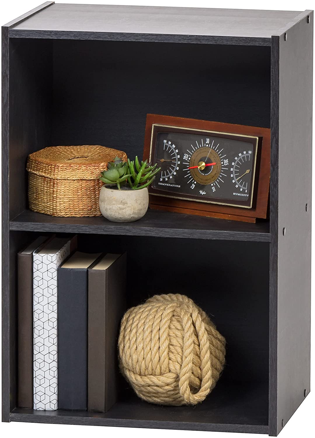 Bookshelf: Modern 2 Tier Shelf Small Bookcase