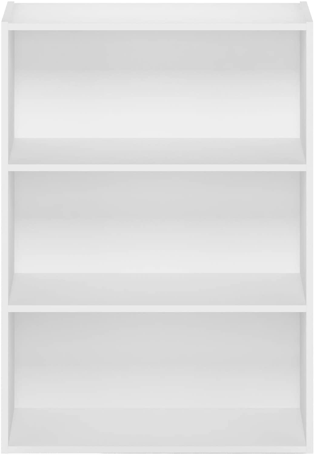 Bookshelf: Plain White 3-Tier Open Shelf Bookcase