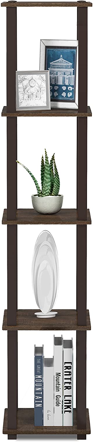 Bookshelf: Turn-N-Tube 5-Tier Corner Square Rack Display Shelf
