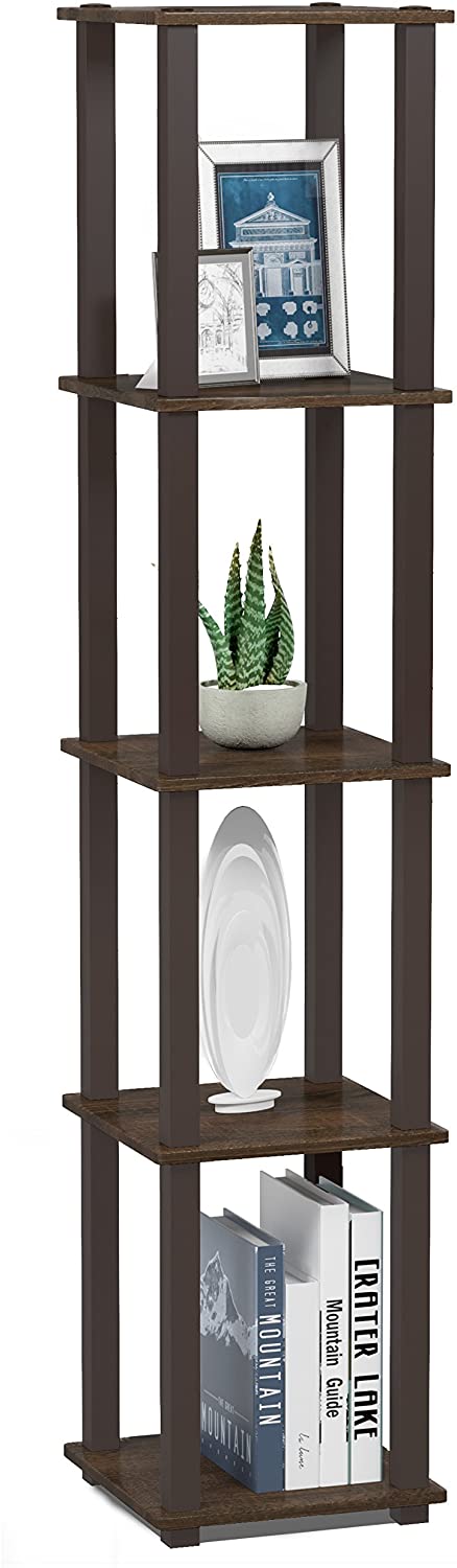 Bookshelf: Turn-N-Tube 5-Tier Corner Square Rack Display Shelf